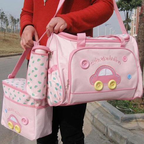 Ywmsfl 4Pieces Set Set Oxford Fabric Baby Diaper Bag Baby Diaper Ideal For Travel Shopping Or Walks Multifunctional