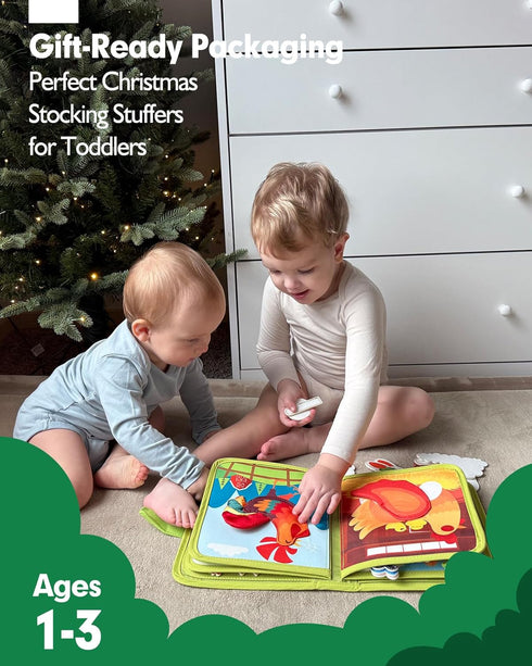 1-3 1 hahaland Busy Book for Toddlers - Montessori Toys Busy Board for Year Old Boy Gifts Girl Toys Educational