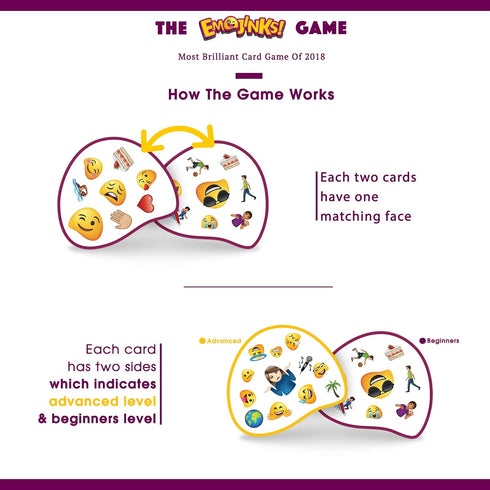Emojinks Emoticon Card Games for Kids, Party Toys Gifts for Boys and Girls