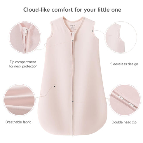 JELLYMONI Baby Sleep Sack 6-12 Months, 100% Cotton Wearable Blanket, 0.5 TOG Soft Lightweight Toddler Sleeping Sack