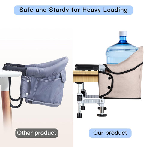 Hook on Chair, Portable Clip on High Chair Use at Most Tables, Table Attached high Chair with Carry Bag, Fast Table