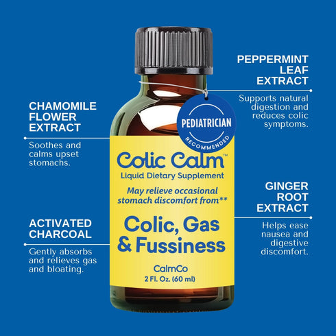 Upset 2 oz (Pack 1) Colic Calm Infant Gripe Water for Colic, Helps Fussiness, Stomach, and Baby Gas Relief, fl