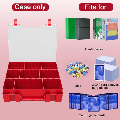 2400+ 3"X4" FULLCASE Trading Card Storage, Sports Cards Game Deck Box Holder Organizer for Panini for PM TCG for C.A.H
