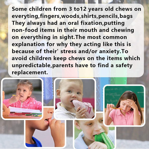 Girls(2 Pack Sensory Chew Toys for Kids with Teething, ADHD, Autism, Biting Needs,Oral Motor Chewy Teether, Silicone