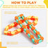 60 Packs Sotiff Wacky Track Fidget Toy Fidget Links Colorful Snake Toy Gift for Kids Adult Autism Stress Relief Therapy