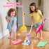 Playset 2-4, 6-Piece Set TUZT Kids Cleaning Toys for Ages Compact Pretend Vacuum with Light & Sound (No Suction)