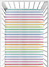 Sweet Jojo Designs Pastel Rainbow Striped Girl Baby Fitted Crib Sheet Infant