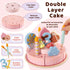 Set, Sets 3-5, 4 5 HERSITY Wooden Birthday Cake Play Wooden Food for Play Kitchen Toy Tea for Toddlers Kids Pretend
