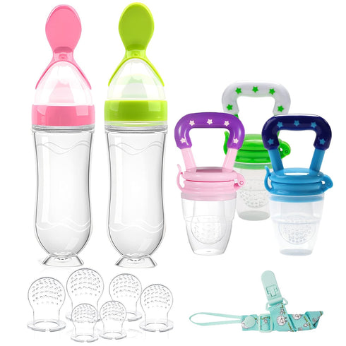 Food Feeder Baby Fruit Feeder Pacifier (3 Pcs) with 6 Different Sized