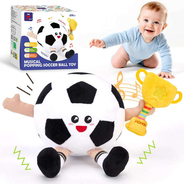 hahaland Baby Crawling Plush Toy for 6 12 18 Months Musical Dancing