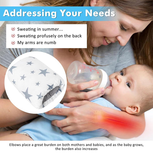 TEUOPIOE Baby Feeding Arm Pillow,Soft Cotton Bottle Nursing Arm Pillows for Newborn,Breastfeeding Pillows for More
