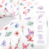 Pack Set of Baby Car Seat Cover and Nursing Pillow Cover with Beautiful Buitterfly Patterns