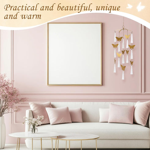 Colingmill 4210 Inch Butterfly Crib Mobile Handmade Brass Ceiling Hanging for Baby Nursery Girls Butterfly Hanging