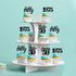 24 PCS Black 50th Birthday Cupcake Toppers, Glitter Hello 50 Cupcake Topper for 50th Birthday Party