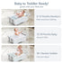 0 36 Collapsible Baby Bathtub - Large Capacity Baby Bath Tub with Thermometer & Soft Cushion | Portable Travel Newborn