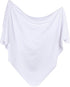 2 Set, Ely's & Co. Cotton Knit Jersey Swaddle Blanket and Beanie Gift Large Receiving Blanket - White