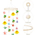 Baby Mobile DIY Kit - Nursery Wooden Frame Mobile Crib Bed Bell Ceiling Wind Chime Hanging DIY Frame Ornaments Handmade