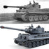 RC Tanks, 1:28 WW2 German Tiger Army Tank Toys, 9 Channels Remote Control Vehicles with Sound Light for Boys Girls