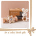 Set (3pcs) Set 3-6-12 Youuys Wooden Baby Rattle - Crochet Rattle Rain Stick Teething Toys, Wooden Montessori Toy