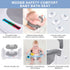 6 360 4 Baby Bath seat for Babies Months & up, Stable Toddler Bath Chair with one-Touch Button, Back Hollow Design