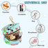 Cartoon Cows Round Pacifier Storage Case with Zipper, Portable Pacifier Case for Travel, Diaper Bag & Purse, Pacifier