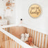 Set 1 10 Inches Huray Rayho Isn' t She Lovely Wooden Sign Little Girl Decor Boho Girls Room Wall Art Round Ratten Style