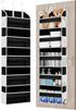2 Pack Over The Door Storage Organizer with 5 Pockets, 10 Mesh Side Pockets, 44 lbs Capacity for Bedroom, Bathroom,