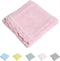 100% Cotton Baby Blanket, Light Pink, Knit Soft Warm Nursery Blanket, 30 x 40 Inches for Toddler Newborn