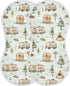 Set 4 Pack vvfelixl Baby Burp Cloths Cartoon Camping Caravan Baby Newborn Cotton Burping Cloths Babys Washcloths