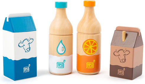 Set 3+ Small Foot Wooden Toys Drinks Fresh Play Designed for Children Ages Years, Multicolored