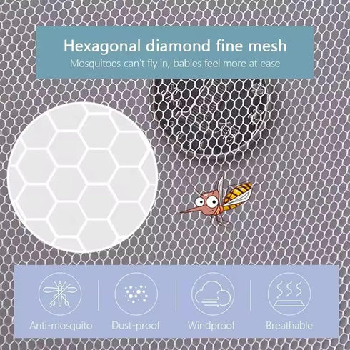 Mosquito Net for Stroller 2Pack, Protective Bug Netting for Strollers, Bassinets, Cradles, and Playards