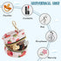 YETTASBIN Strawberry Portable Pacifier Holder Case with Metal Hook Buckle & Zipper for Diaper Bag and Stroller