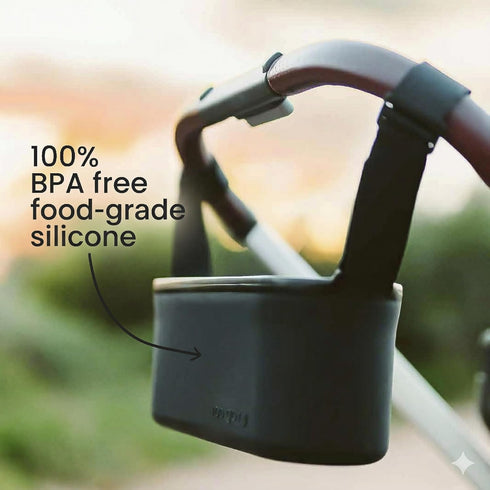 roo go Universal Silicone Stroller Organizer | Waterproof, Easy-Clean Caddy with Secure Cup Holders & Organized
