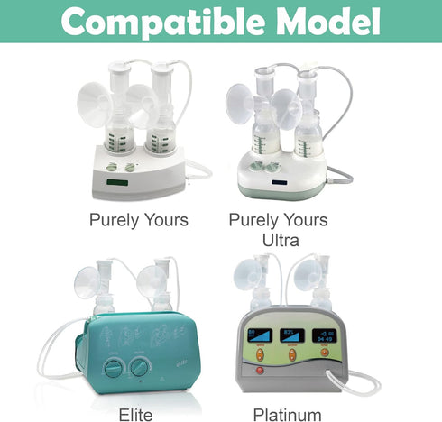 Maymom Pump Parts Compatible with Ameda Purely Yours Pumps, Includes Top Cap, Silicone Membrane, Duckbill