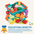 Battat Play Food for Toddlers, Farmers Market Basket and Chopping Board, Toy Food for Kids (37 Pcs)
