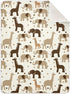 KICPOAY Brown Giraffe Elephants Baby Swaddle Blanket for Boys and Girls, Muslin Baby