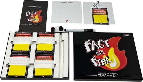 FACT or FIRE Trivia Card Game for Family and Friends, Ultimate Engaging Play Experience
