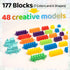 LOGBAY 2025 177 3+, Set 2board+177psc (177psc+1board Latest PCS Large Building Blocks for Toddlers Ages Big Bricks