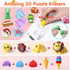 120 Pack Animal Pencil Erasers for Kids - Mini Puzzle Erasers, Treasure Box Toys, Game Prize Party Favors