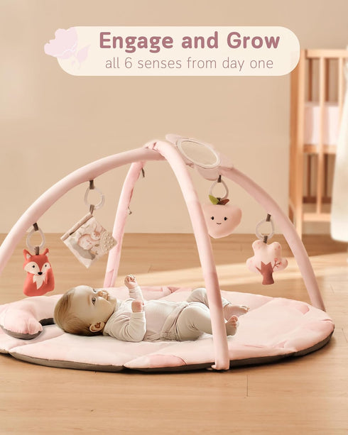 Tummy 5 0-12 Fortella Baby Play Gym & Activity Mat, Machine Washable & Foldable Time Mat with Detachable Toys