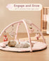 Tummy 5 0-12 Fortella Baby Play Gym & Activity Mat, Machine Washable & Foldable Time Mat with Detachable Toys