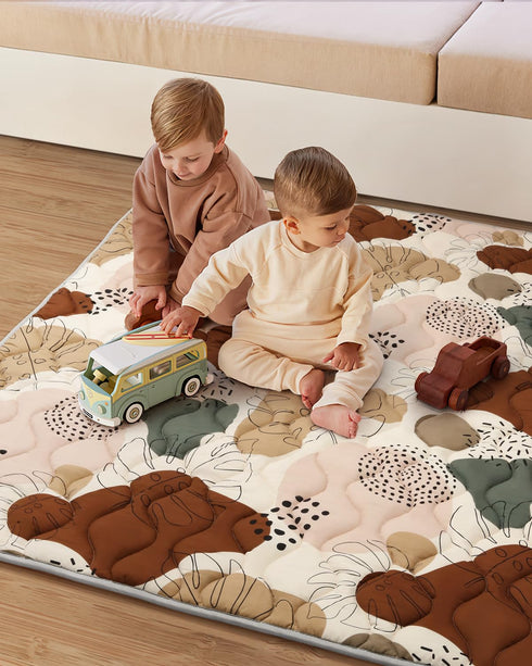 71x59 Inch Blissful Diary Baby Play Mats for Floor, Extra Thicker & Large Soft Cushioning Foam Playmats for Babies