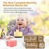GIRVEM Set Countdown, 7 Baby Monthly Milestone Blocks for Boy or Girl, Milestones Age Photo Block for Baby Shower