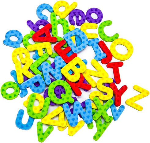 Magnetic Letters and Numbers - 112 Pieces Educational Alphabet Refrigerator Magnets for Classroom Fun, Building