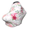 Schgap Pink Flowers Car Seat Covers Canopy for Baby Nursing Cover Breastfeeding Baby
