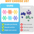 300PCS Interlocking Snowflake Building Block Toy for Kids Ages 3+, Multi-Color Solid Plastic STEM Toy with Carrying Case