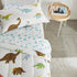 4 Set Set Pieces Toddler Bedding Dinosaur with Colorful Dinos and Monsters Toddler Comforter Sheet for Autumu