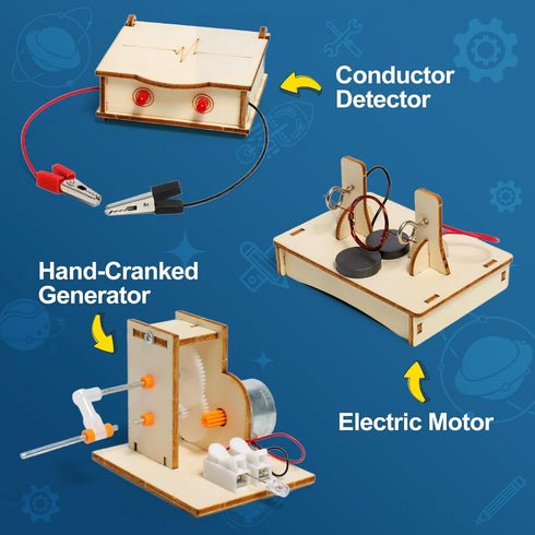 8-12, 6-8, 3D 8-12 5-7 8 10 12 13 14 STEM Science Kits for Kids Ages Wood Arts and Craft Kits for Boys Wooden Puzzles