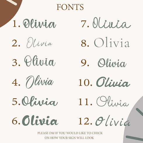 Pabawa Name Sign for Nursery Wooden Name Plaque Baby Girl Wall Decor Boys Room Nameplate Birthday Laser Cut Letters