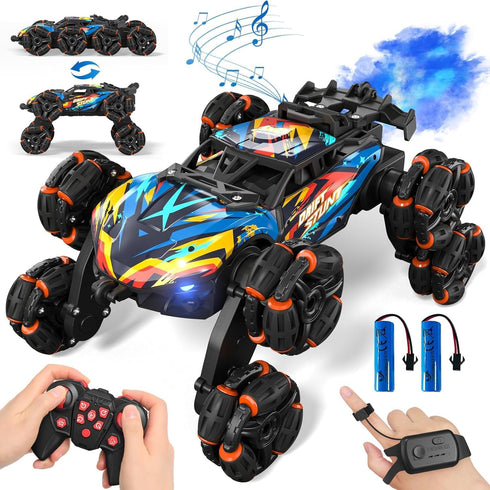 ADUSRIZ 8WD Gesture Sensing Road Stunt Car, Remote Control Cars with LED
